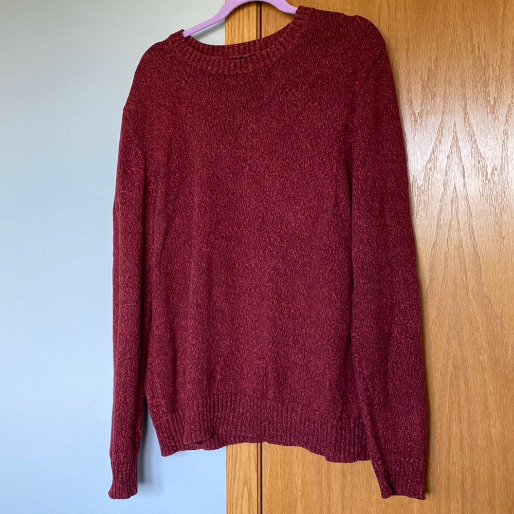 Lands’ End Red Marl Drifter Sweater